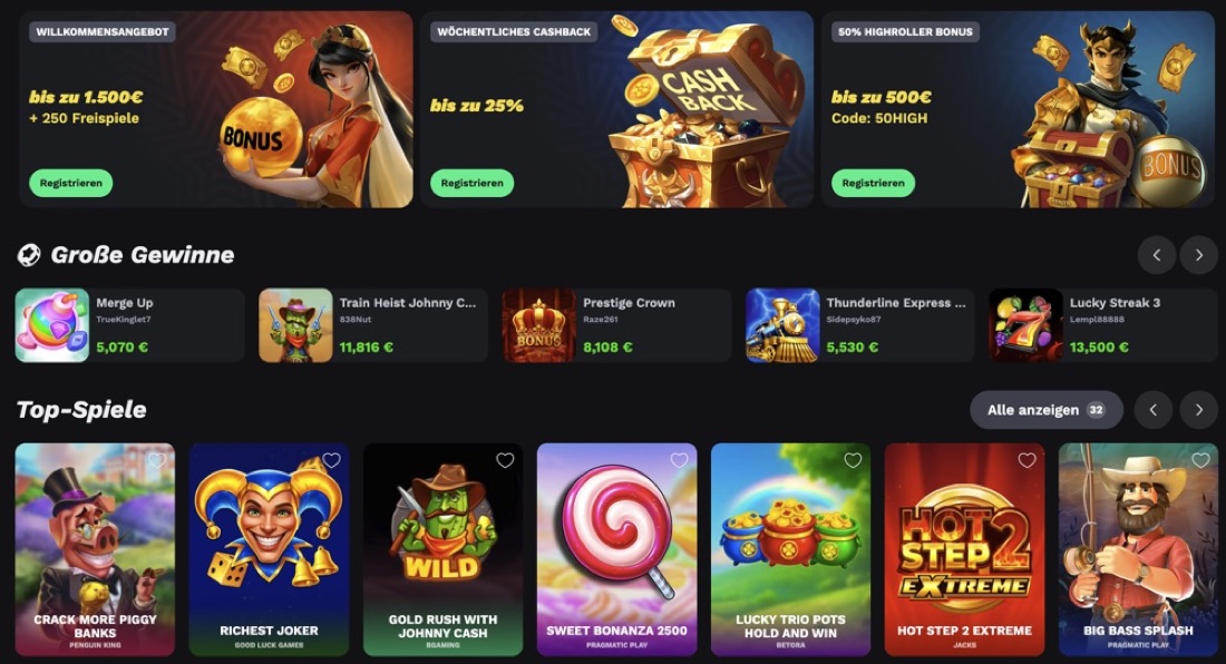 RollDorado Mobile-Casino-Lobby