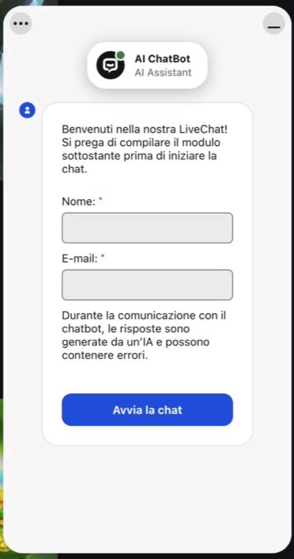 Account e assistenza RollDorado